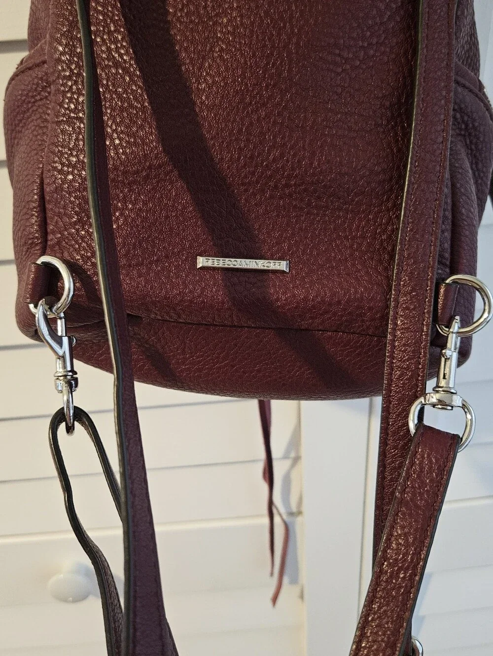 Rebecca Minkoff Burgundy Mini Backpack - Picture 9 of 12